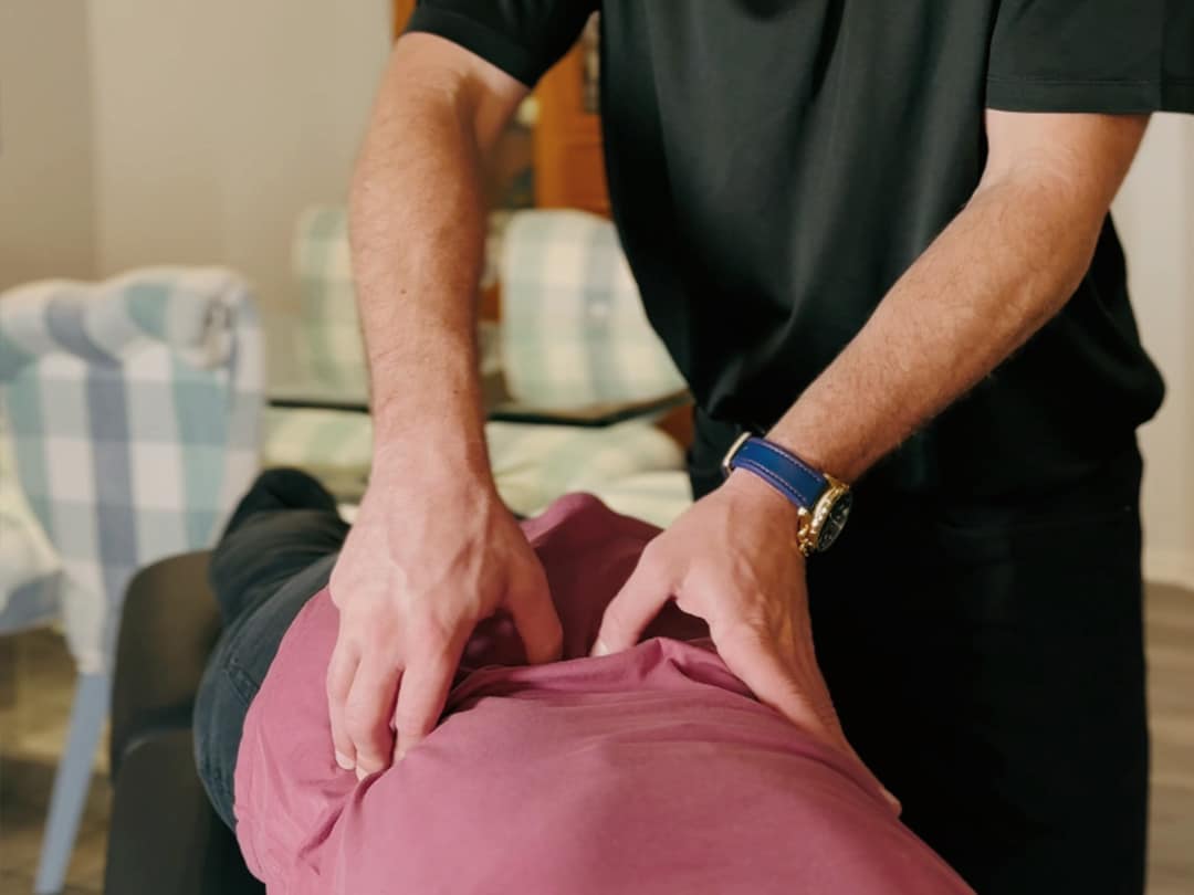 Housecall chiropractic care adjustment